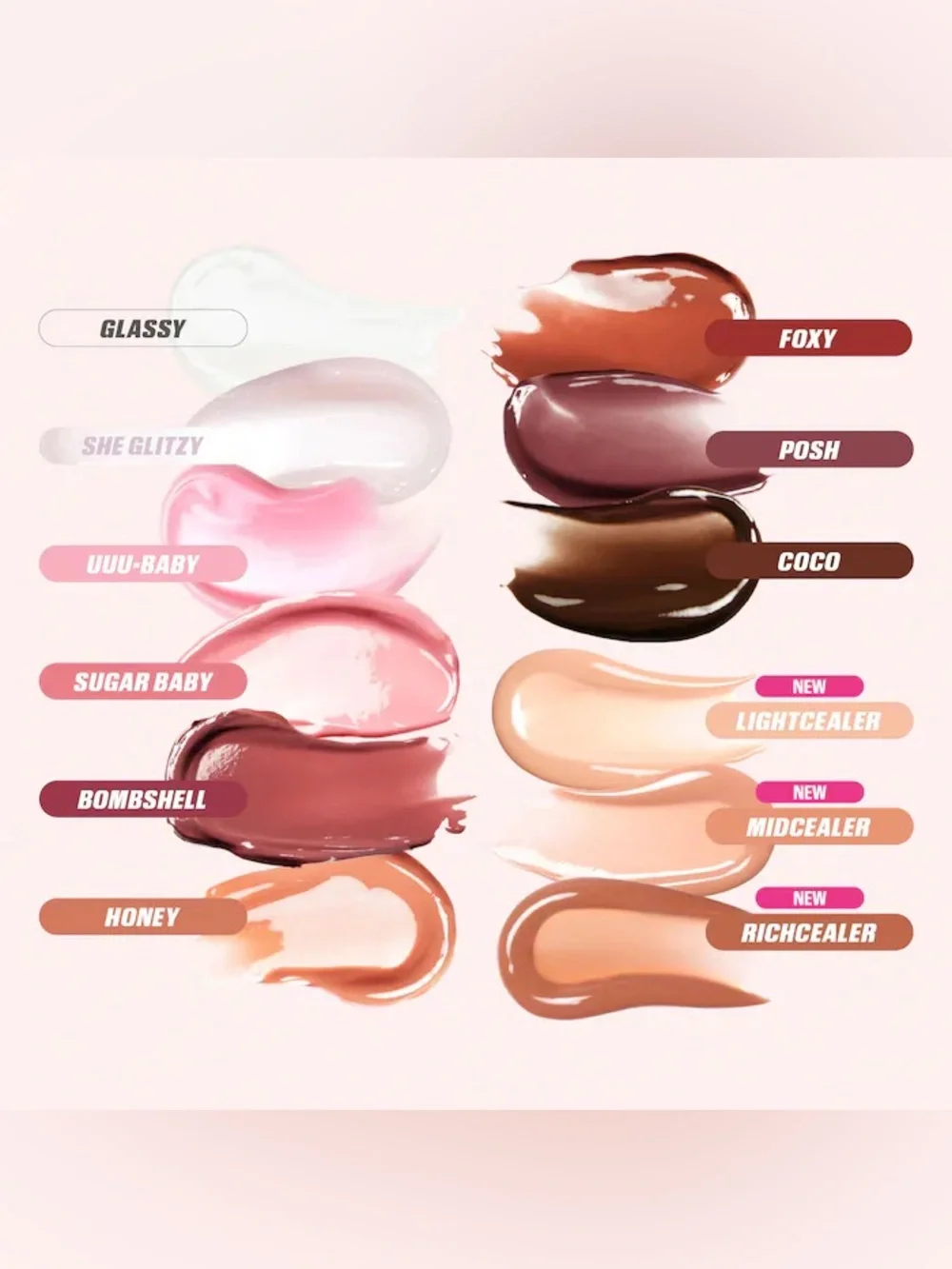 Huda Beauty Faux Filler Lip Gloss in MIDCEALER